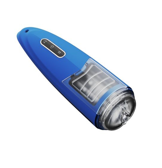 Синий мастурбатор с ротацией и аудиосопровождением Синий мастурбатор с ротацией и аудиосопровождением