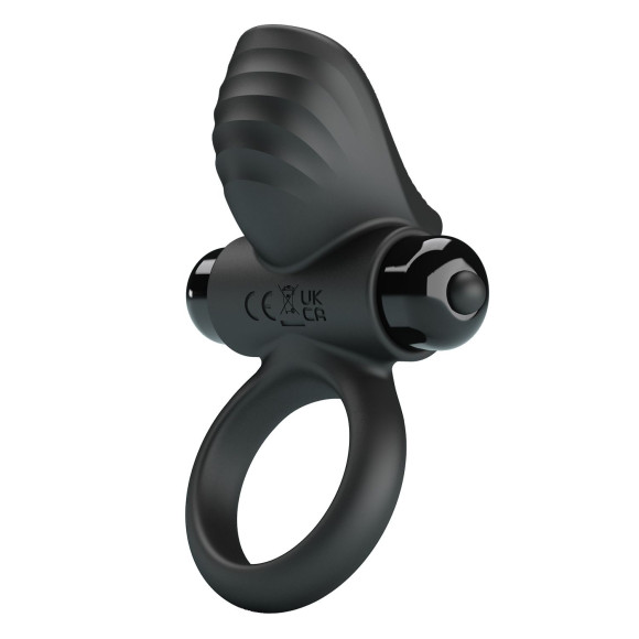 Черное эрекционное кольцо с вибрацией Adrien Черное эрекционное кольцо с вибрацией Adrien