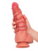 Телесный фаллоимитатор с имитацией шибари - 25 см. Телесный фаллоимитатор с имитацией шибари - 25 см.