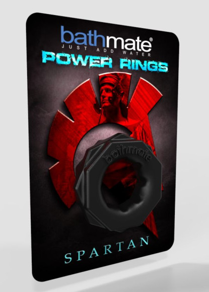 Чёрное эрекционное кольцо Spartan Чёрное эрекционное кольцо Spartan