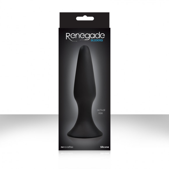 Большая черная анальная пробка Renegade Sliders Large - 15,2 см. Большая черная анальная пробка Renegade Sliders Large - 15,2 см.