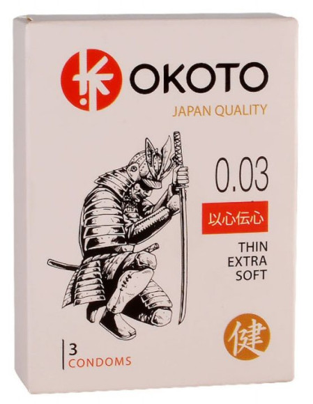 Тонкие презервативы OKOTO Thin Extra Soft - 3 шт. Тонкие презервативы OKOTO Thin Extra Soft - 3 шт.