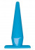 Голубая анальная пробка Funky Blue - 10,50 см.