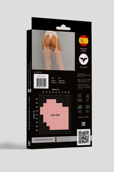 Эффектные чулки с поясом и рисунком-ёлочкой Эффектные чулки с поясом и рисунком-ёлочкой