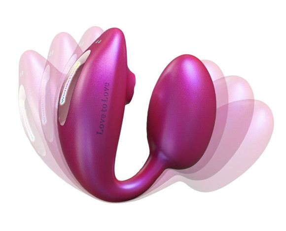 Малиновый вибратор для пар Wonderlover Малиновый вибратор для пар Wonderlover