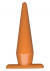 Оранжевая анальная пробка Funky - 10,5 см.
