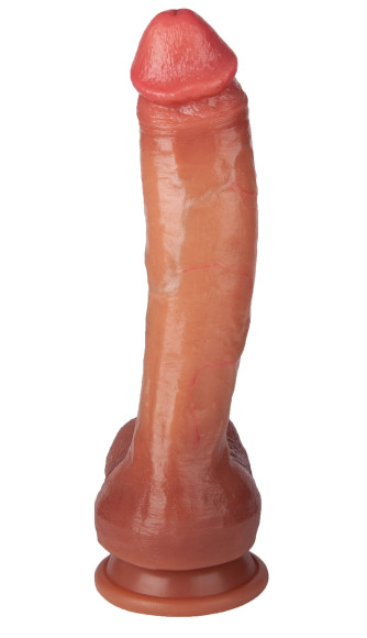 Реалистичный фаллоимитатор-гигант из двухслойного силикона - 26,5 см. Реалистичный фаллоимитатор-гигант из двухслойного силикона - 26,5 см.