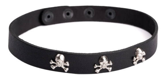 Кожаный чокер Веселый Роджер Кожаный чокер Веселый Роджер