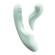 Мятный вибратор-кролик из 2 частей Fatima - 19 см. Мятный вибратор-кролик из 2 частей Fatima - 19 см.