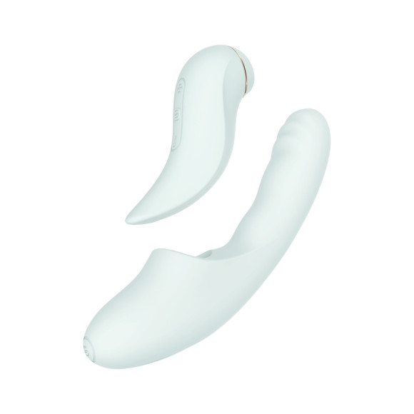 Мятный вибратор-кролик из 2 частей Fatima - 19 см. Мятный вибратор-кролик из 2 частей Fatima - 19 см.