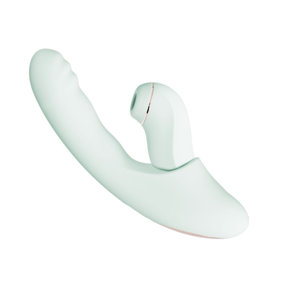 Мятный вибратор-кролик из 2 частей Fatima - 19 см. Мятный вибратор-кролик из 2 частей Fatima - 19 см.