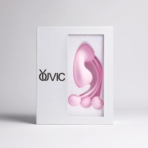 Розовый вакуумный стимулятор клитора с вагинальными виброшариками Розовый вакуумный стимулятор клитора с вагинальными виброшариками