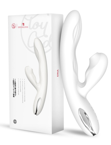 Белый вибратор-кролик Eria с вакуумной стимуляцией, функцией tapping и нагревом - 21,5 см. Белый вибратор-кролик Eria с вакуумной стимуляцией, функцией tapping и нагревом - 21,5 см.