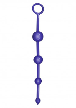 Тёмно-фиолетовая анальная цепочка FUNKY BUTT BEADS Тёмно-фиолетовая анальная цепочка FUNKY BUTT BEADS