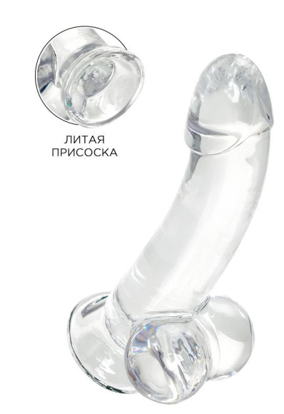 Прозрачный реалистичный фаллоимитатор Cryst - 15 см. Прозрачный реалистичный фаллоимитатор Cryst - 15 см.