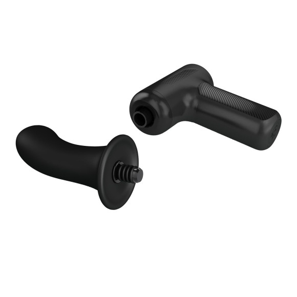 Черный вибромассажёр с поступательными движениями DJ Doctor Черный вибромассажёр с поступательными движениями DJ Doctor