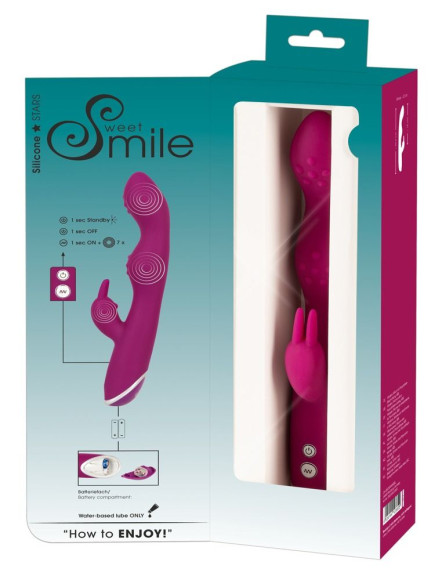 Фиолетовый вибратор A & G-Spot Rabbit Vibrator для стимуляции зон G и A - 23,6 см.