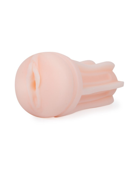 Телесный мастурбатор в виде вагины в пластиковой колбе